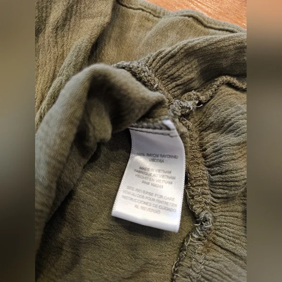 Soul Cake Cropped Olive Green Ruffled Cottagecore Button Up Y2K 90s Fairycore - Picture 14 of 15